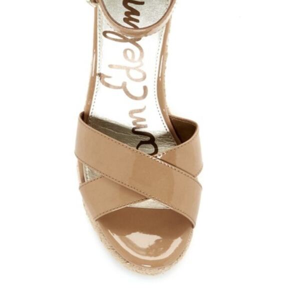 Sam Edelman Brenda Wedge Tan Sandal 10.5 - Picture 3 of 7